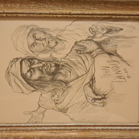 2 John Landis sketches signed & dated - Picture 3 of 6